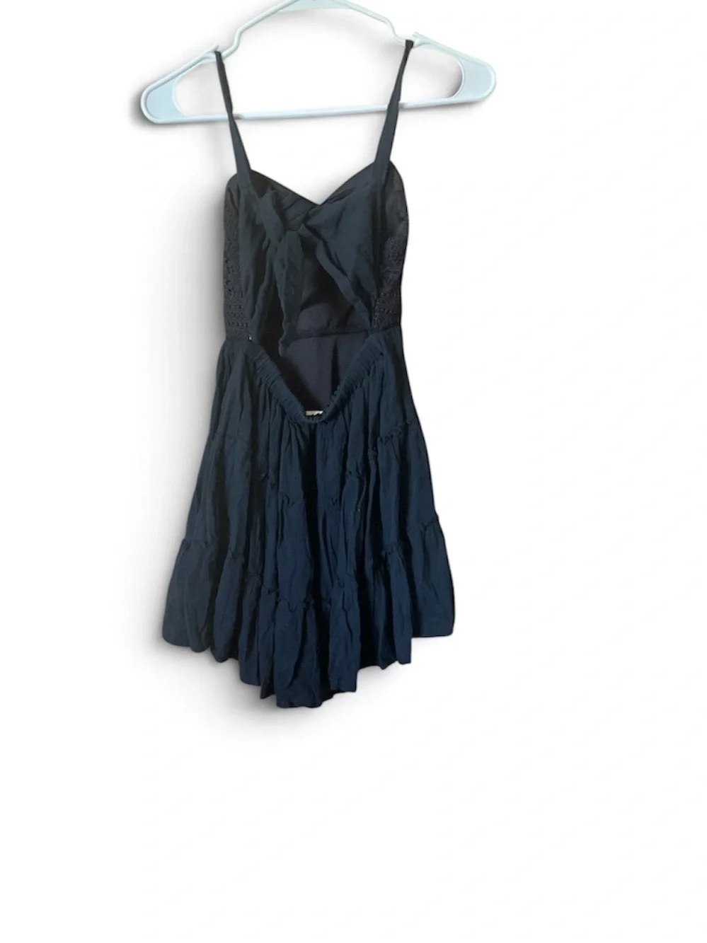 Rare Editions Girls Gauze Lace Bodice Cutout Back Dress Size 12